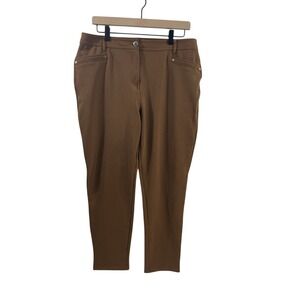 Chicos Women 2 Regular So Slimming Brown Pants